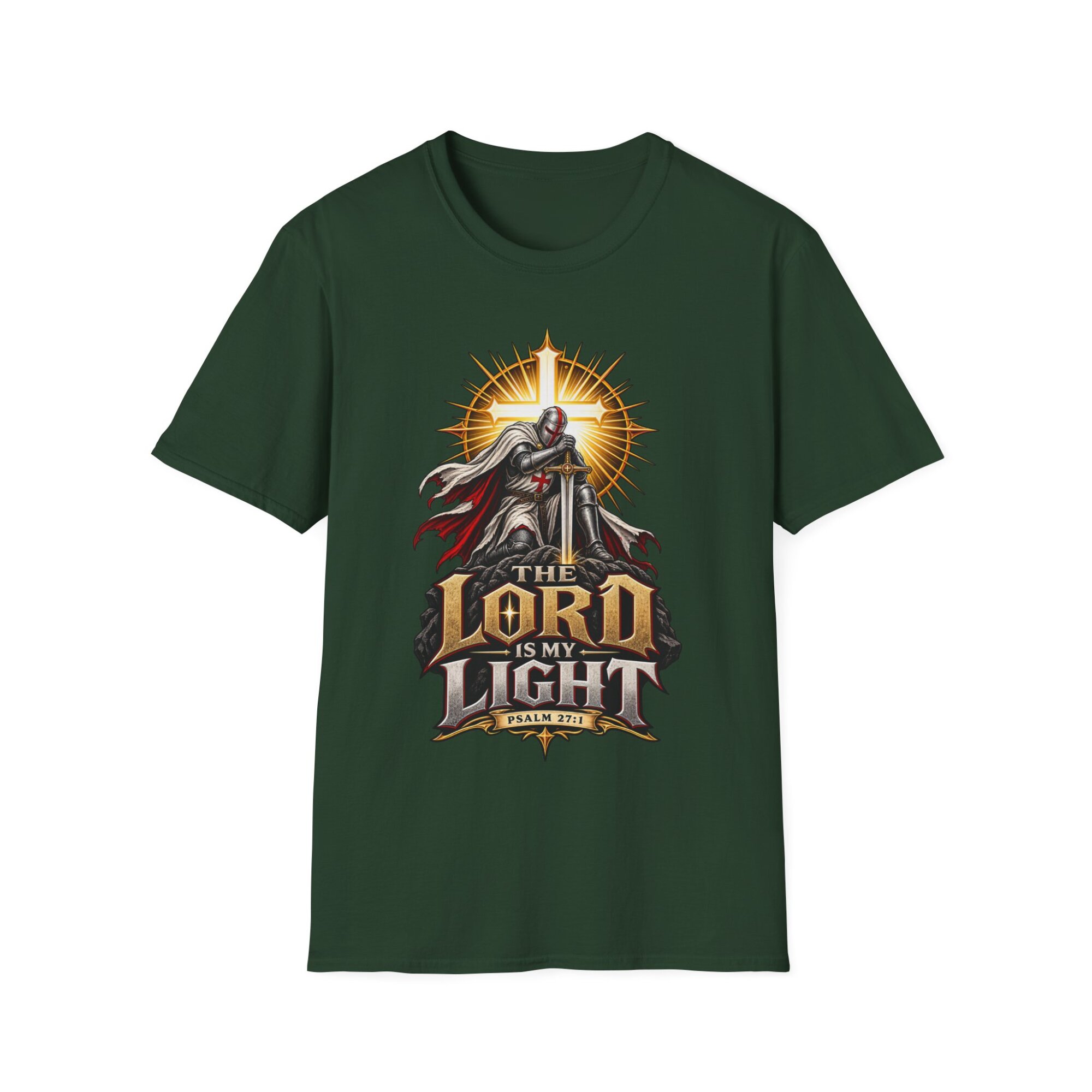 The Lord Is My Light Christian T-Shirt C017 - Image 4