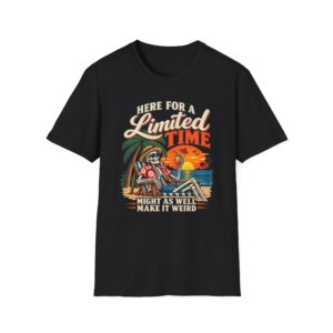 Printed Time Tropical Sunset Graphic T-Shirt - D002