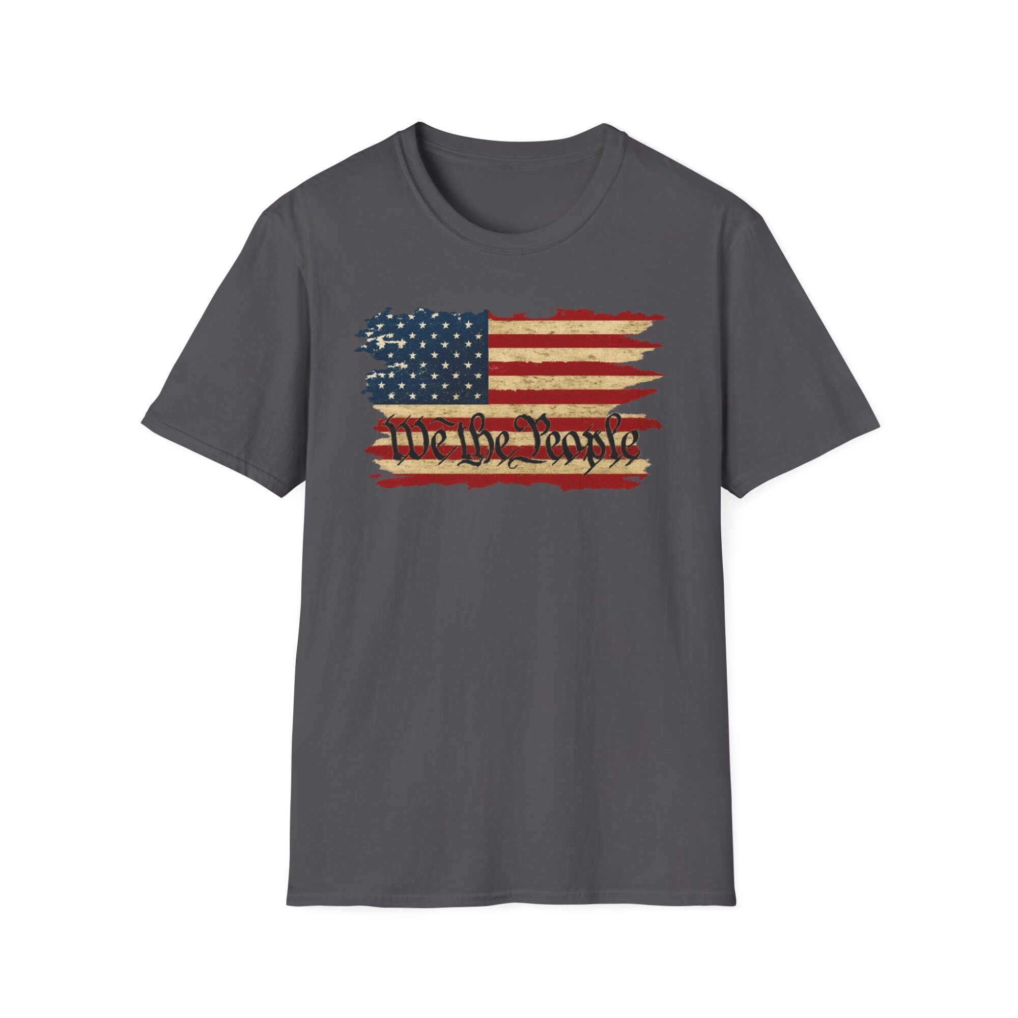 Distressed American Flag - We the People T-Shirt - Patriotic Vintage Grunge Design - A069 - Image 5