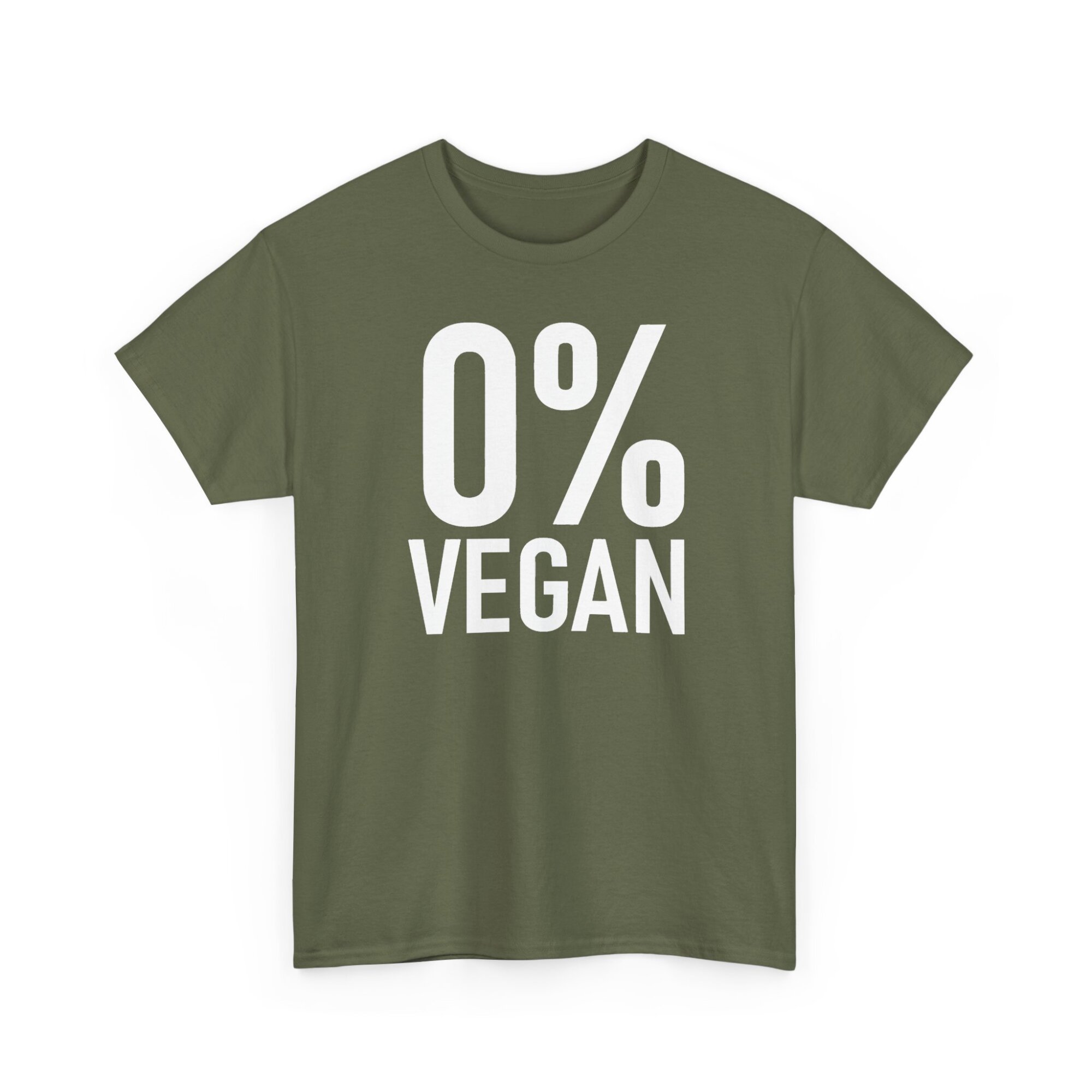 Zero Percent Vegan T-Shirt - Funny Carnivore Statement Tee - Unisex Heavy Cotton Tee - Image 5