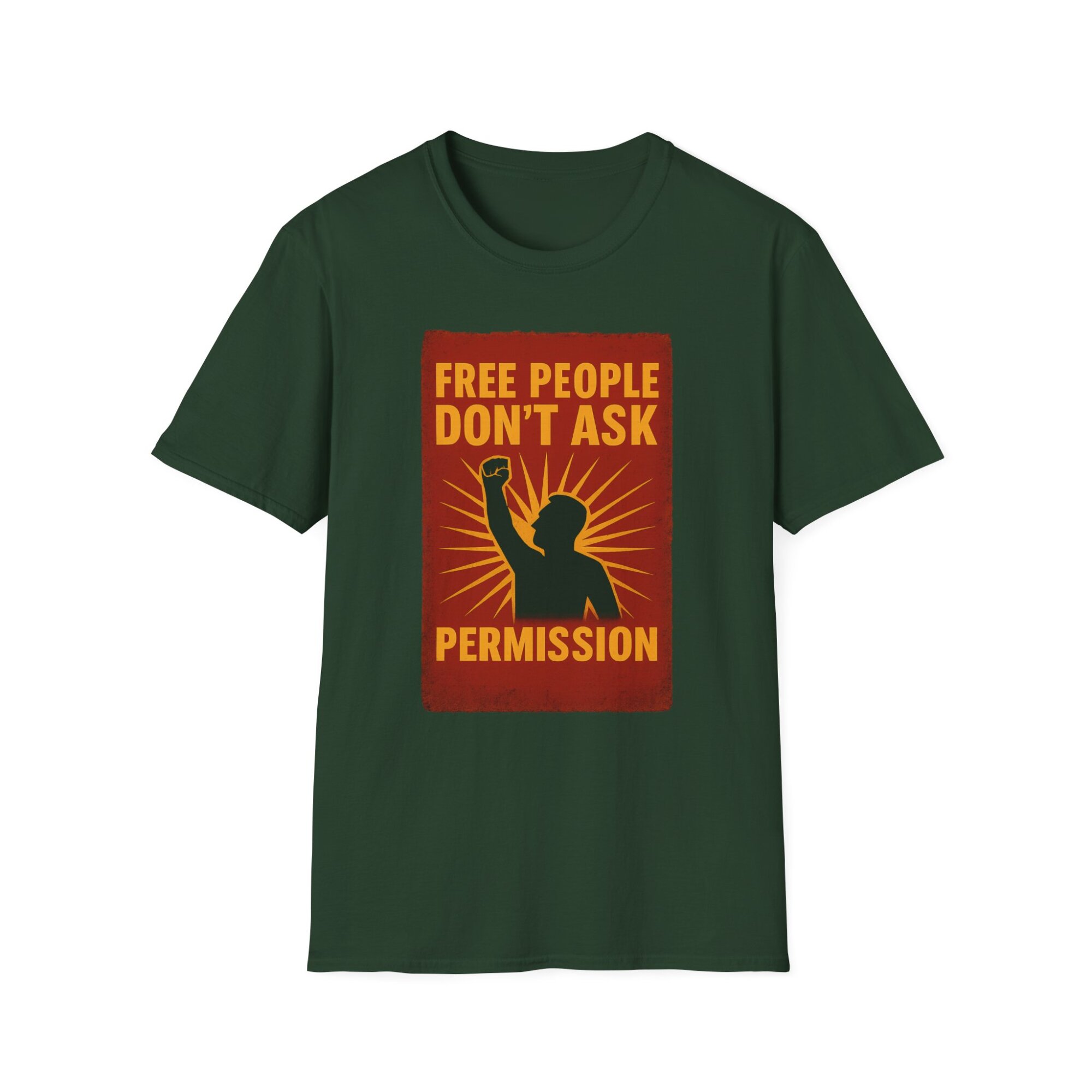 Free People Dont Ask Permission T-Shirt - Bold Libertarian Graphic Tee A060 - Image 4
