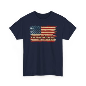 Distressed American Flag - We the People T-Shirt - Patriotic Vintage Grunge Design - Unisex Heavy Cotton Tee