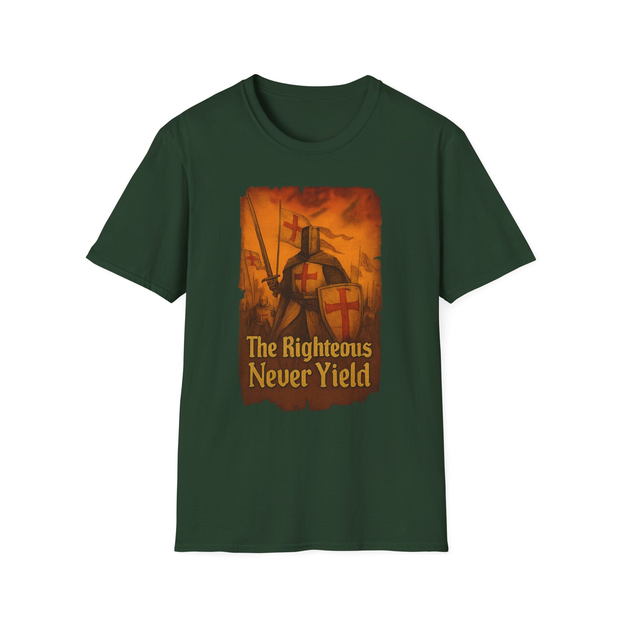 The Righteous Never Yield in bold medieval font - A071 - Image 4