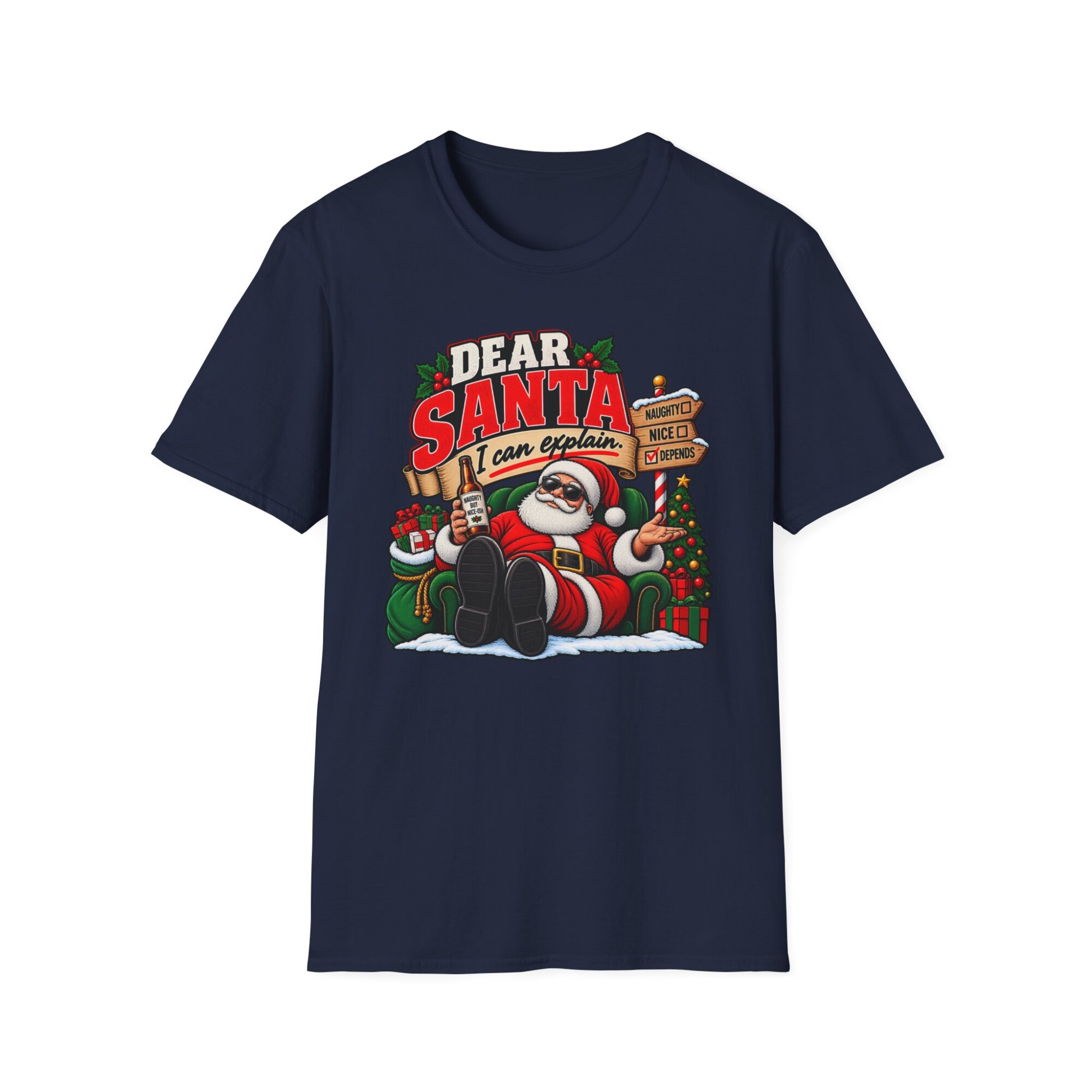 Dear Santa Christmas Santa T-Shirt S010 - Image 6