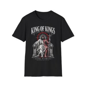 King of Kings Jesus Throne T-Shirt | Christian Religious Artwork