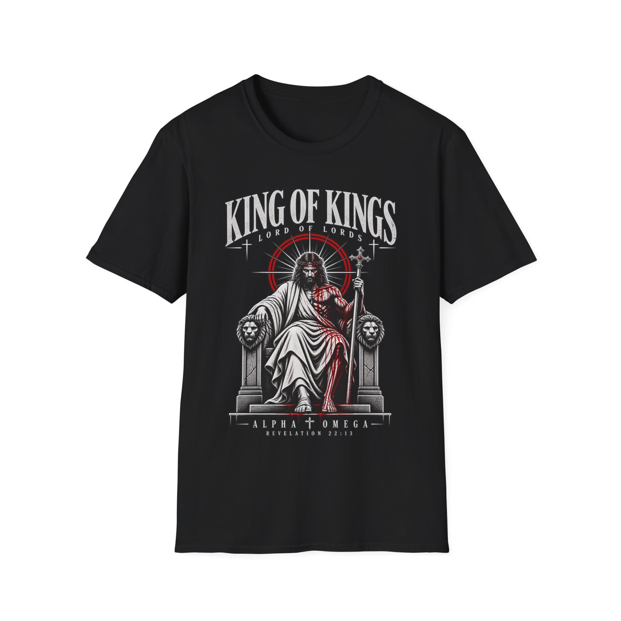 King of Kings Jesus Throne T-Shirt | Christian Religious Artwork